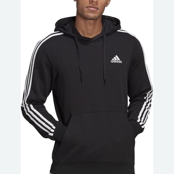 Adidas Black Sweatshirt with Iconic Stripes - Picture 1 of 8